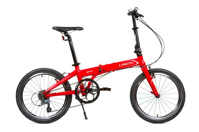 Велосипед складаний Langtu K8 20" матовий червоний/сріблястий (Matt Red/Silver)