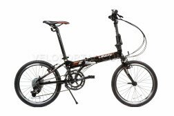 Велосипед складаний Langtu KY8.2 20" чорний/коричневий  Фото