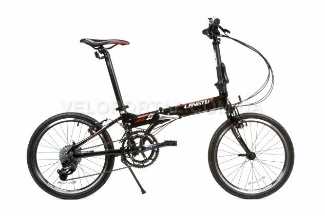 Велосипед складаний Langtu KY8.2 20" чорний/коричневий