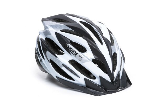 Шлем ONRIDE Grip матовый белый/черный/серый L (58-61 см)