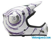 Шлем фуллфейс SixSixOne 661 EVOLUTION INSPIRAL белый/фиолетовый XL (60-62см)  Фото