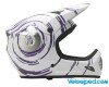 Шлем фуллфейс SixSixOne 661 EVOLUTION INSPIRAL белый/фиолетовый XL (60-62см)