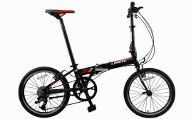 Велосипед складаний Langtu KY028(16) 20" чорний/червоний (Black/Red)  Фото
