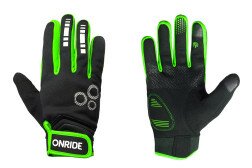 Перчатки ONRIDE Pleasure 20 черный/зеленый S  Фото
