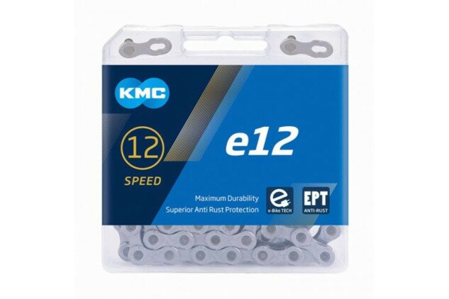 Ланцюг KMC e12 EPT для електровелосипедів 12 швидкостей 130 ланок + замок