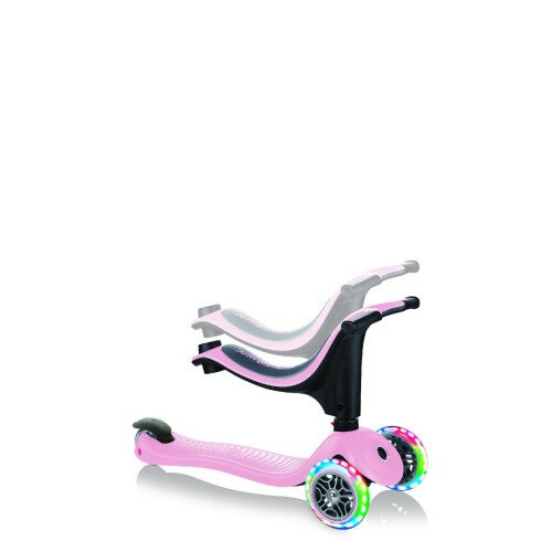 Самокат GLOBBER GO UP SPORTY колеса с подсветкой до 20/50кг 1+ пастельно-розовый Фото №3