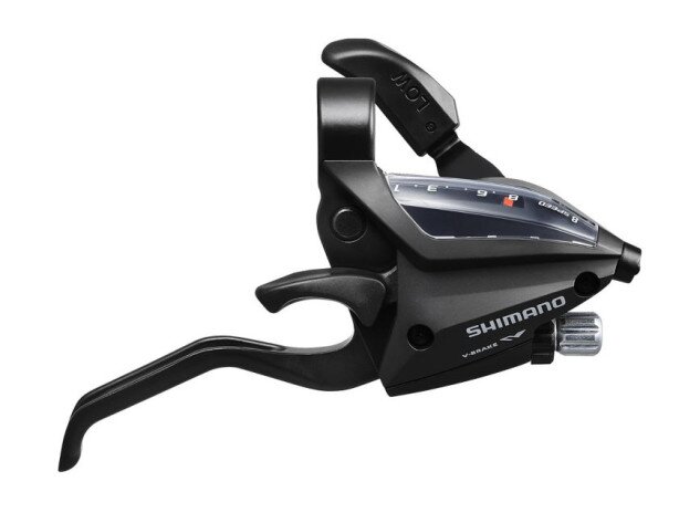 Гальмівна ручка/шифтер (моноблок) Shimano Altus ST-EF500 права 8 швидкостей + тросик чорний