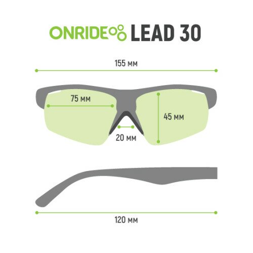 Очки ONRIDE Lead 30 матовый черный с линзами Photochromic (88-13%) Фото №2